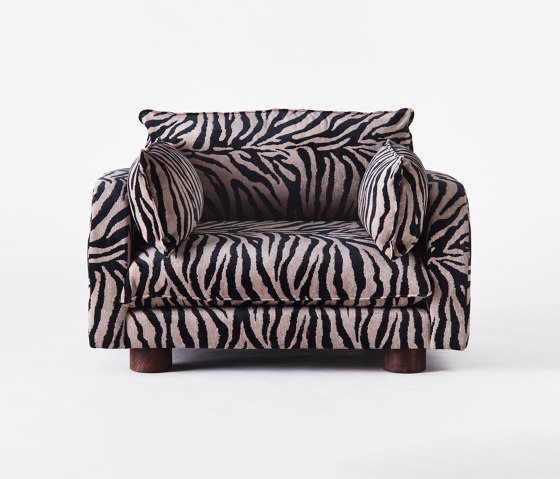 Miles Love Seat Zebra | Armchairs | Dustydeco