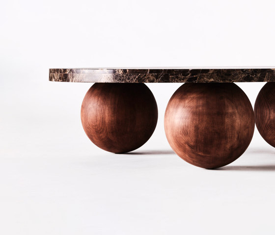 Sphere Round Sofa Table Emperador | Ø 100 cm | Tavolini bassi | Dustydeco