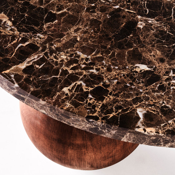 Sphere Round Sofa Table Emperador | Ø 100 cm | Tables basses | Dustydeco