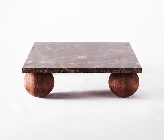 Sphere Square Sofa Table Dark Emperador | Tavolini bassi | Dustydeco