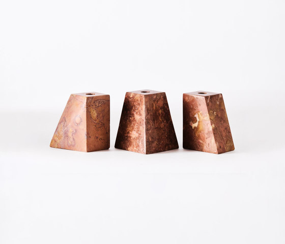 Pyramid Candle Holders Red | Portacandele | Dustydeco