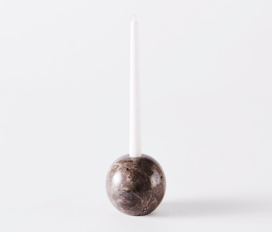 Sphere Candle Holder 10 Grey | Candlesticks / Candleholder | Dustydeco