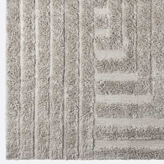 Shaggy Labyrinth Grey Rug | 200 x 300cm | Tapis / Tapis de designers | Dustydeco