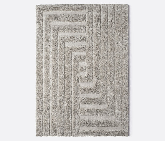 Shaggy Labyrinth Grey Rug | 300 x 400cm | Formatteppiche | Dustydeco