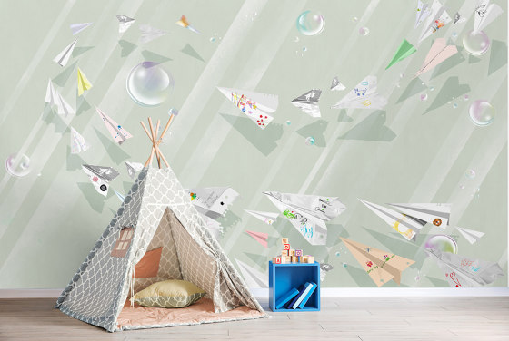 Paper plane customizable | Revêtements muraux / papiers peint | WallPepper/ Group