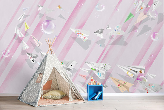 Paper plane customizable | Wall coverings / wallpapers | WallPepper/ Group