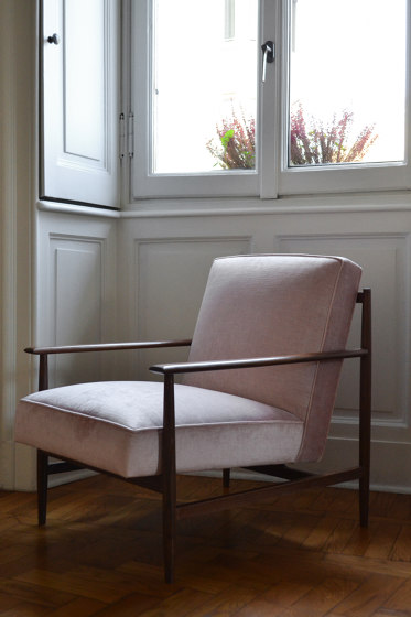 Gaia pink velvet armchair | Sessel | mg12