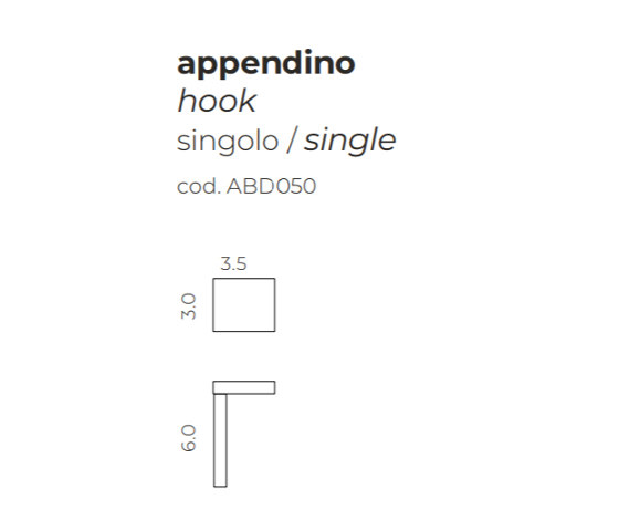 Single hook | Handtuchhalter | mg12