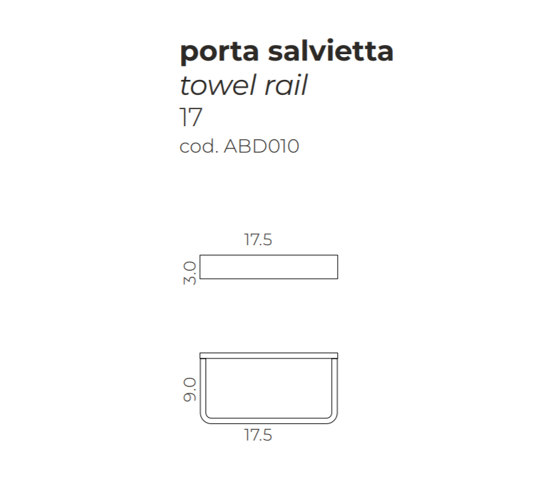 Towel rail 17.5 cm | Estanterías toallas | mg12