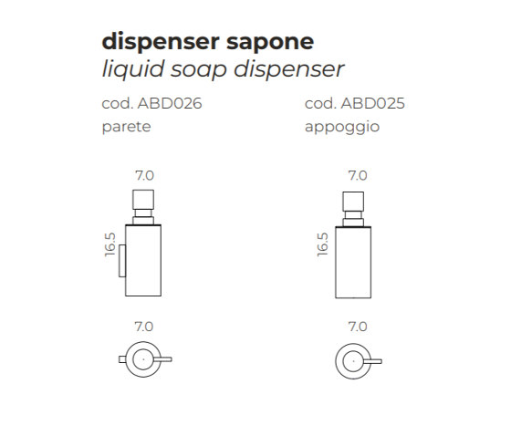 Wall-mounted liquid soap dispenser | Dosificadores de jabón | mg12