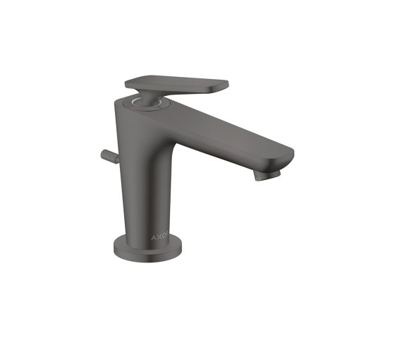 AXOR Citterio C Einhebel-Waschtischmischer 90 mit Coolstart für Handwaschbecken und Zugstangen-Ablaufgarnitur | Brushed Black Chrome | Waschtischarmaturen | AXOR