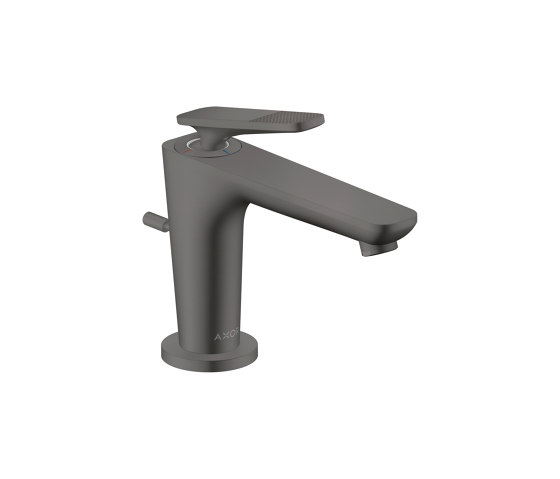 AXOR Citterio C Single lever basin mixer 90 with CoolStart for hand washbasins and pop-up waste set - cubic cut | Brushed Black Chrome | Wash basin taps | AXOR