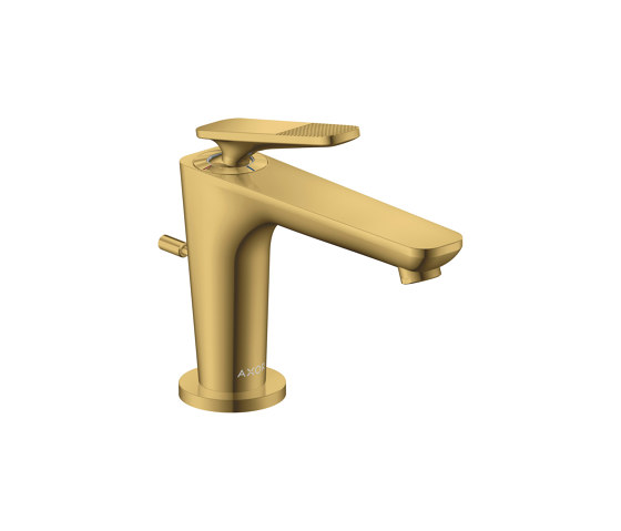 AXOR Citterio C Single lever basin mixer 90 with CoolStart for hand washbasins and pop-up waste set - cubic cut | Polished Gold Optic | Wash basin taps | AXOR