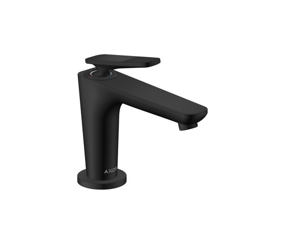 AXOR Citterio C Single lever basin mixer 90 with CoolStart for hand washbasins and waste set - cubic cut | Matt black | Wash basin taps | AXOR