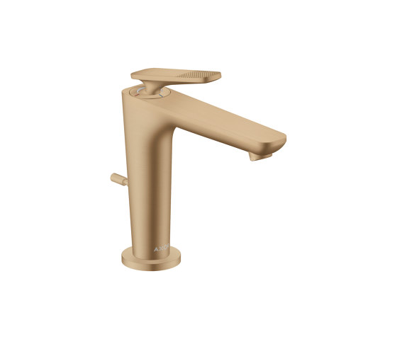 AXOR Citterio C Single lever basin mixer 125 with CoolStart and pop-up waste set - cubic cut | Brushed Bronze | Wash basin taps | AXOR