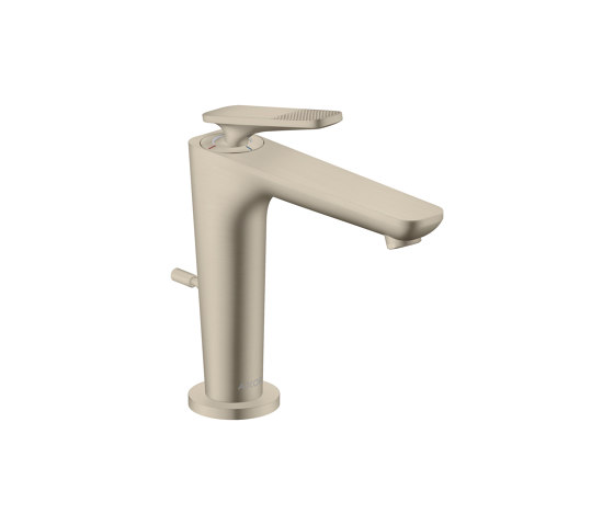 AXOR Citterio C Single lever basin mixer 125 with CoolStart and pop-up waste set - cubic cut | Brushed Nickel | Wash basin taps | AXOR