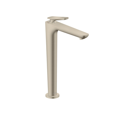 AXOR Citterio C Single lever basin mixer 250 with CoolStart and waste set - cubic cut | Brushed Nickel | Wash basin taps | AXOR