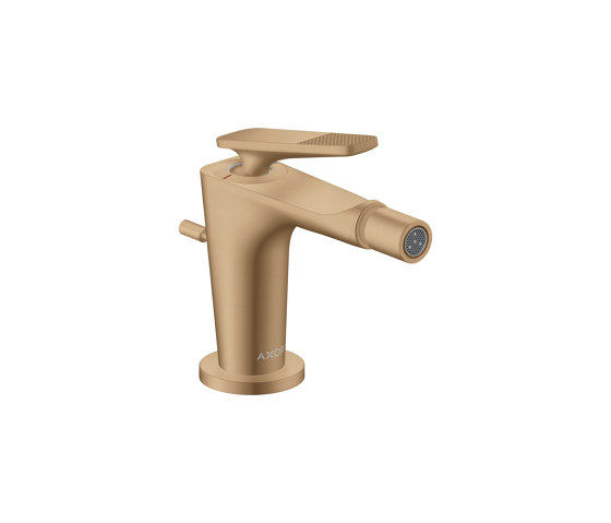 AXOR Citterio C Mitigeur de bidet avec tirette et vidage, coupe rhombique | Bronze brossé | Robinetterie de bidet | AXOR