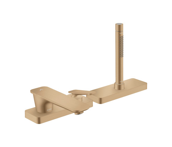 AXOR Citterio C 3-hole rim mounted single lever bath mixer with sBox | Brushed Bronze | Bath taps | AXOR