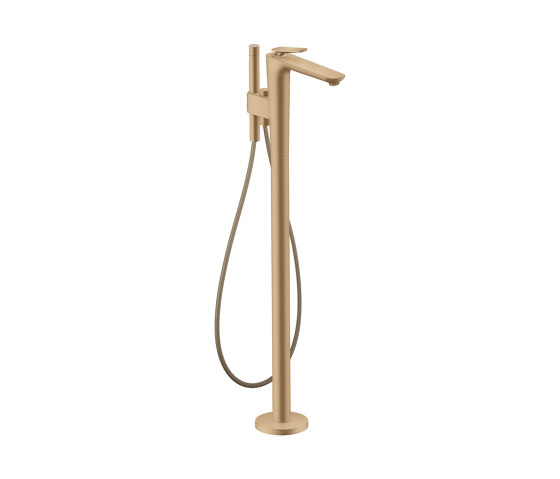 AXOR Citterio C Single lever bath mixer floor-standing - cubic cut | Brushed Bronze | Bath taps | AXOR