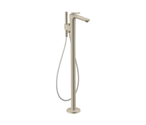 AXOR Citterio C Single lever bath mixer floor-standing - cubic cut | Brushed Nickel | Bath taps | AXOR