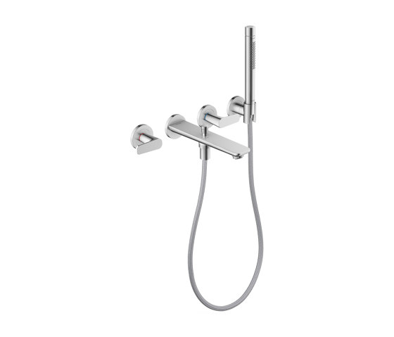 AXOR Citterio C 3-hole bath mixer for concealed installation wall-mounted with hand shower | Bath taps | AXOR