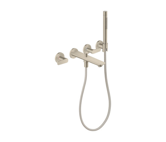AXOR Citterio C 3-hole bath mixer for concealed installation wall-mounted with hand shower | Brushed Nickel | Bath taps | AXOR