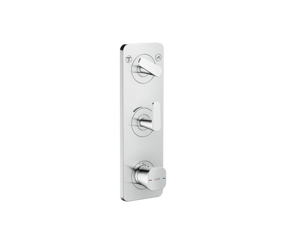 AXOR Citterio C Módulo de termostato ficticio 380/120 empotrado con placa para 2 funciones | Grifería para duchas | AXOR
