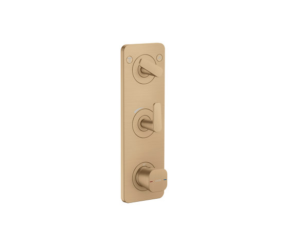 AXOR Citterio C Module thermostatique 380/120 encastré avec 2 fonctions | Bronze brossé | Robinetterie de douche | AXOR