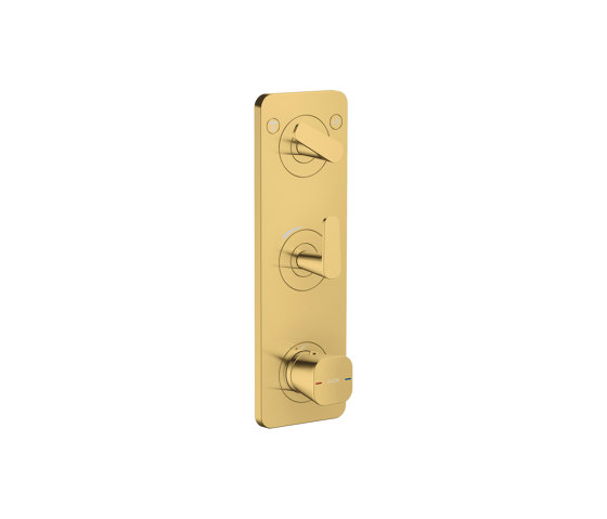 AXOR Citterio C Modulo termostatico 380/120 ad incasso con pulsante per 2 utenze | Oro lucido | Rubinetteria doccia | AXOR
