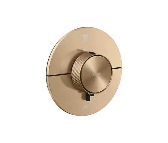 AXOR ShowerSelect ID Thermostat for concealed installation round for 2 functions | Brushed Bronze | Shower controls | AXOR