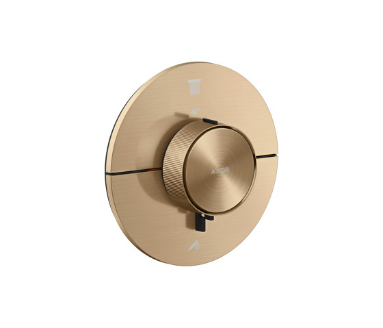 AXOR ShowerSelect ID Set de finition rond pour mitigeur thermostatique encastré avec 2 fonctions | Bronze brossé | Robinetterie de douche | AXOR