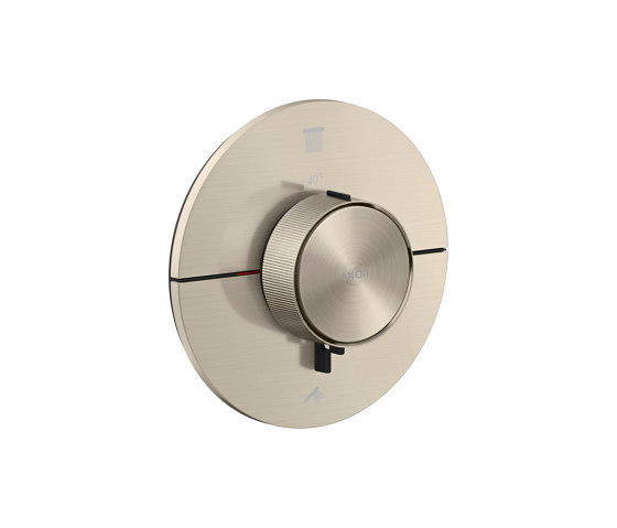 AXOR ShowerSelect ID Set de finition rond pour mitigeur thermostatique encastré avec 2 fonctions | Nickel brossé | Robinetterie de douche | AXOR