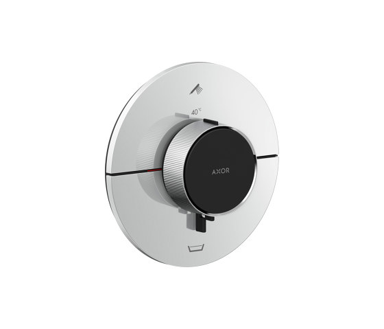 AXOR ShowerSelect ID Thermostat for concealed installation round for 2 functions with integrated security combination according to EN1717 | Shower controls | AXOR