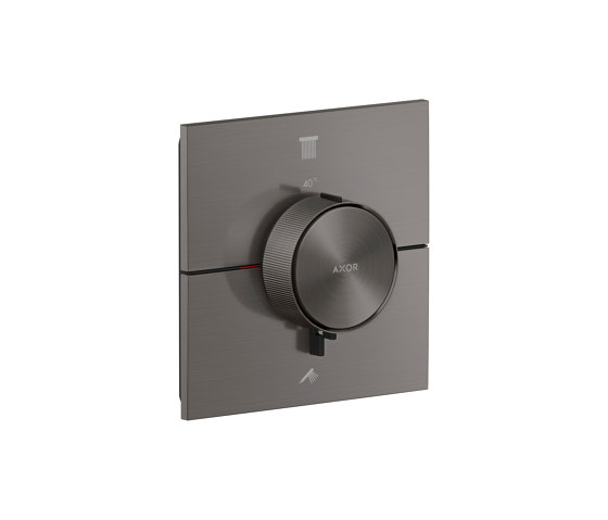 AXOR ShowerSelect ID Thermostat for concealed installation square for 2 functions | Brushed Black Chrome | Shower controls | AXOR