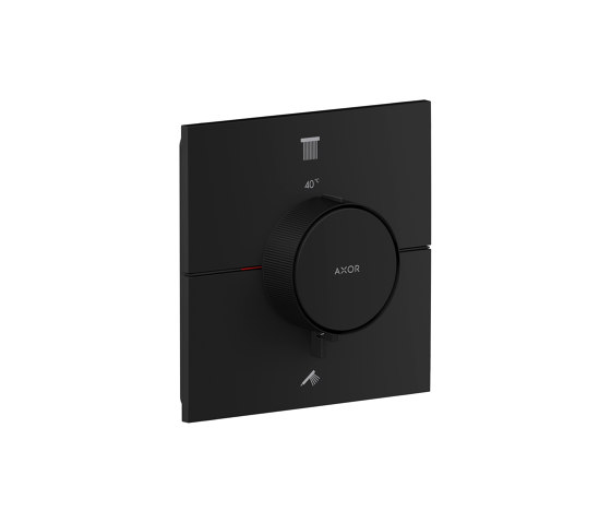 AXOR ShowerSelect ID Set de finition carré pour mitigeur thermostatique encastré avec 2 fonctions | Noir mat | Robinetterie de douche | AXOR