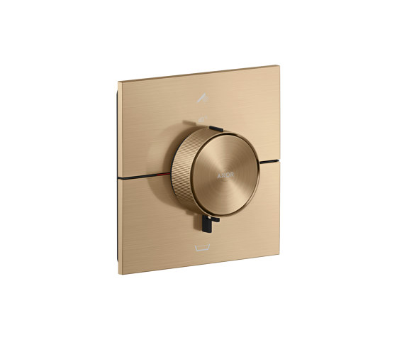 AXOR ShowerSelect ID Set de finition carré pour mitigeur thermostatique encastré avec 2 fonctions et avec combinaison de sécurité EN1719 | Bronze brossé | Robinetterie de douche | AXOR