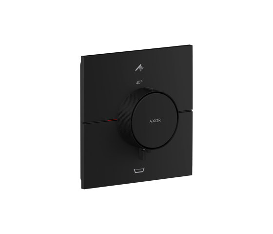 AXOR ShowerSelect ID Thermostat for concealed installation square for 2 functions with integrated security combination according to EN1718 | Matt black | Shower controls | AXOR