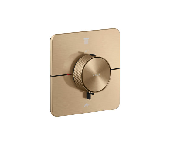 AXOR ShowerSelect ID Set de finition softsquare pour mitigeur thermostatique encastré avec 2 fonctions | Bronze brossé | Robinetterie de douche | AXOR