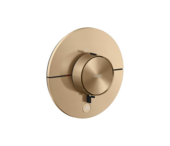 AXOR ShowerSelect ID Thermostat HighFlow Unterputz rund für 1 Verbraucher und einen zusätzlichen Abgang | Brushed Bronze | Duscharmaturen | AXOR