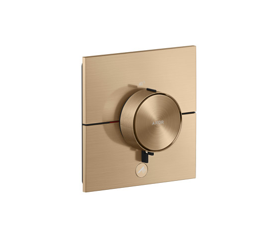 AXOR ShowerSelect ID Thermostat HighFlow Unterputz eckig für 1 Verbraucher und einen zusätzlichen Abgang | Brushed Bronze | Duscharmaturen | AXOR