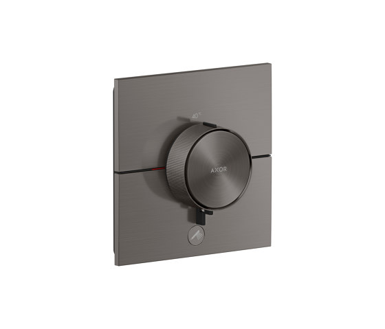 AXOR ShowerSelect ID Thermostat HighFlow Unterputz eckig für 1 Verbraucher und einen zusätzlichen Abgang | Brushed Black Chrome | Duscharmaturen | AXOR