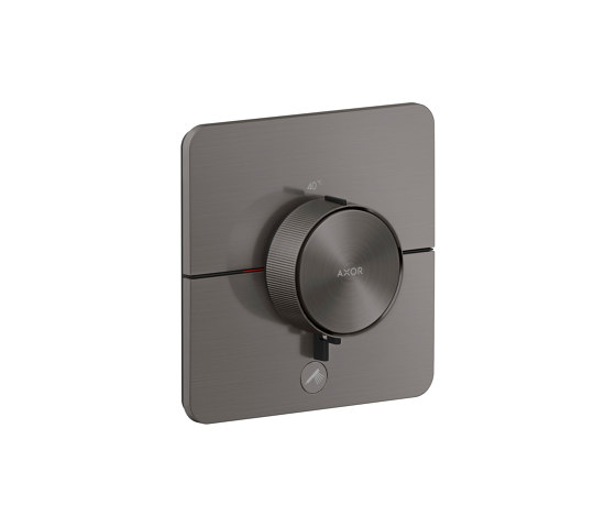 AXOR ShowerSelect ID Thermostat HighFlow for concealed installation SoftSquare for 1 function and additional outlet | Brushed Black Chrome | Shower controls | AXOR