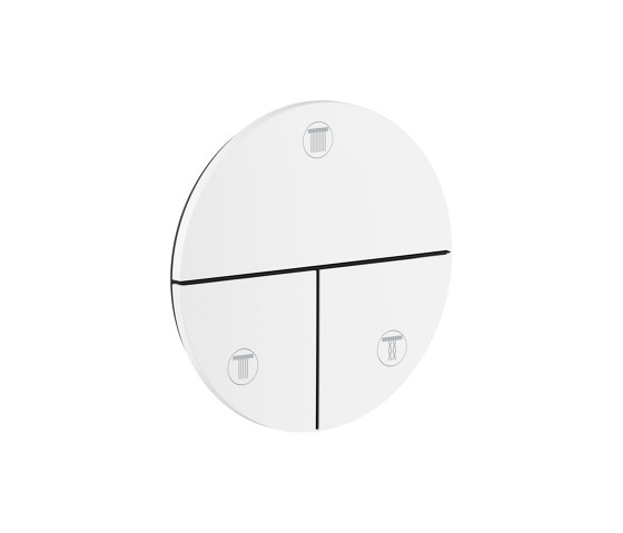 AXOR ShowerSelect ID Valve for concealed installation round for 3 functions | Matt white | Shower controls | AXOR