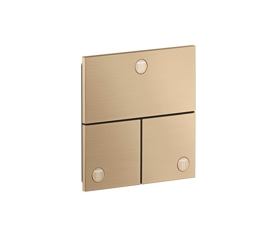 AXOR ShowerSelect ID Valve for concealed installation square for 3 functions | Brushed Bronze | Shower controls | AXOR