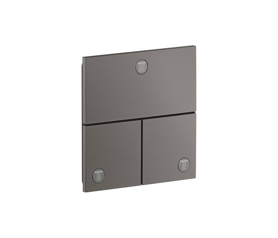 AXOR ShowerSelect ID Válvula empotrada square para 3 funciones | Cromo negro cepillado | Grifería para duchas | AXOR
