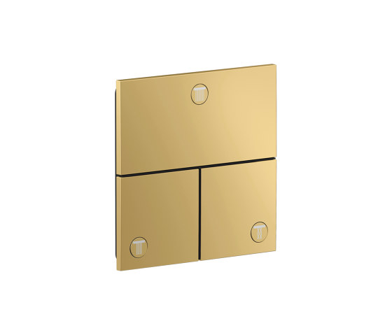 AXOR ShowerSelect ID Valvola ad incasso square per 3 utenze | Oro lucido | Rubinetteria doccia | AXOR