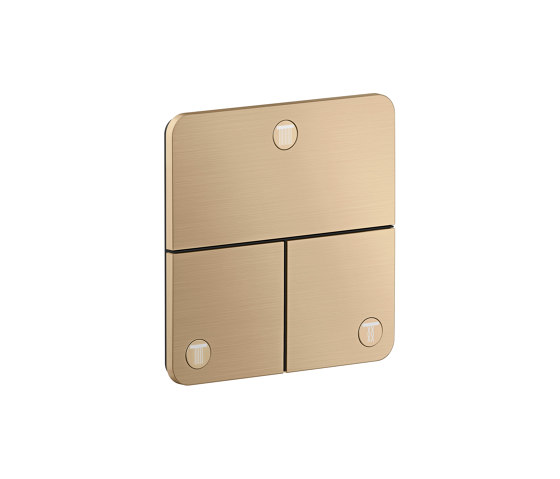 AXOR ShowerSelect ID Valvola ad incasso softsquare per 3 utenze | Bronzo Spazzolato | Rubinetteria doccia | AXOR