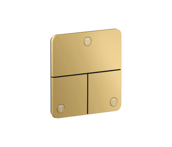 AXOR ShowerSelect ID Válvula empotrada Softsquare para 3 funciones | Color oro pulido | Grifería para duchas | AXOR