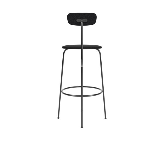 Afteroom Bar Chair | Black Base | Upholstered Seat, Veneer Back | Sierra - Black, 1001 | Black | Barhocker | Audo Copenhagen